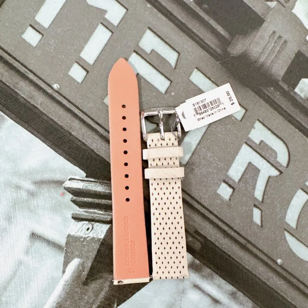 Fossil S181307 Diamond‑Perforated Calfskin Interchangeable Watch Strap